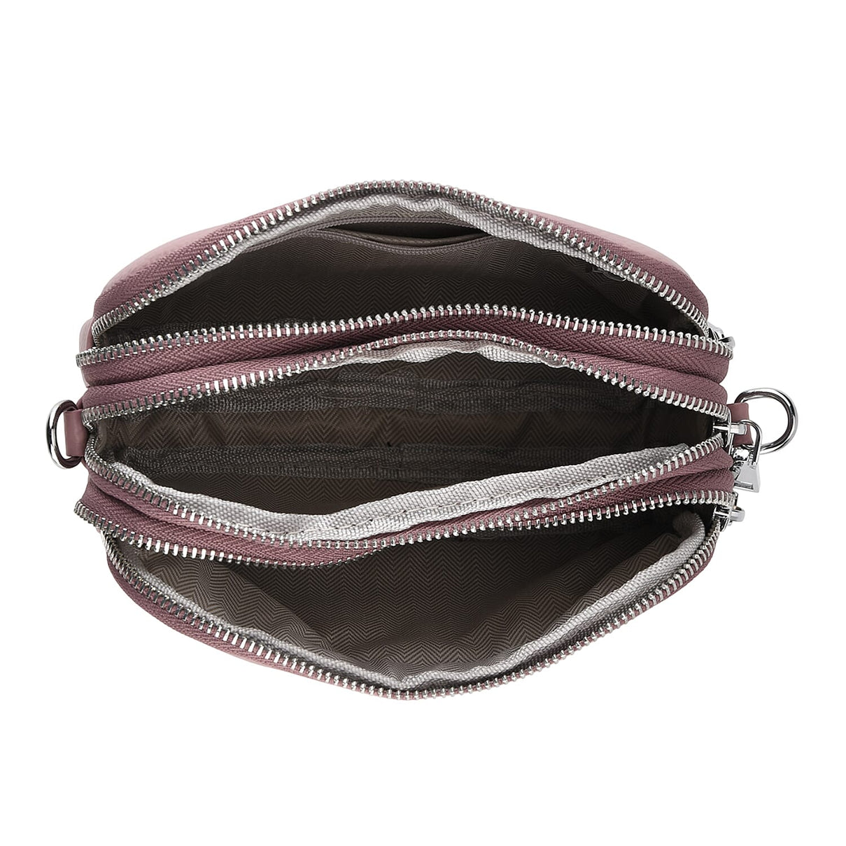 Genuine Leather Designer Minimalist Shoulder Bag - Dusty Pink 8411807 6