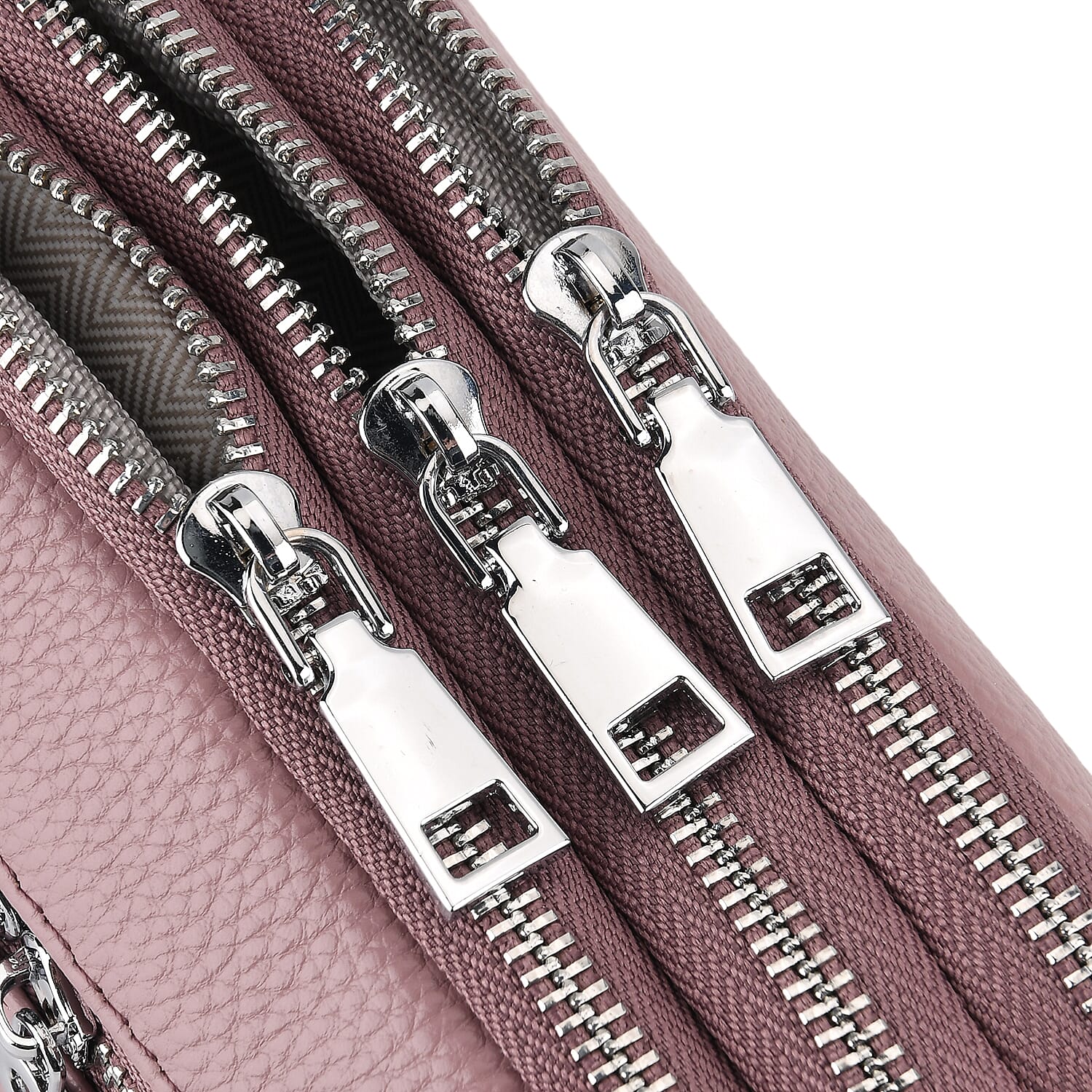 Genuine Leather Designer Minimalist Shoulder Bag - Dusty Pink 8411807 7