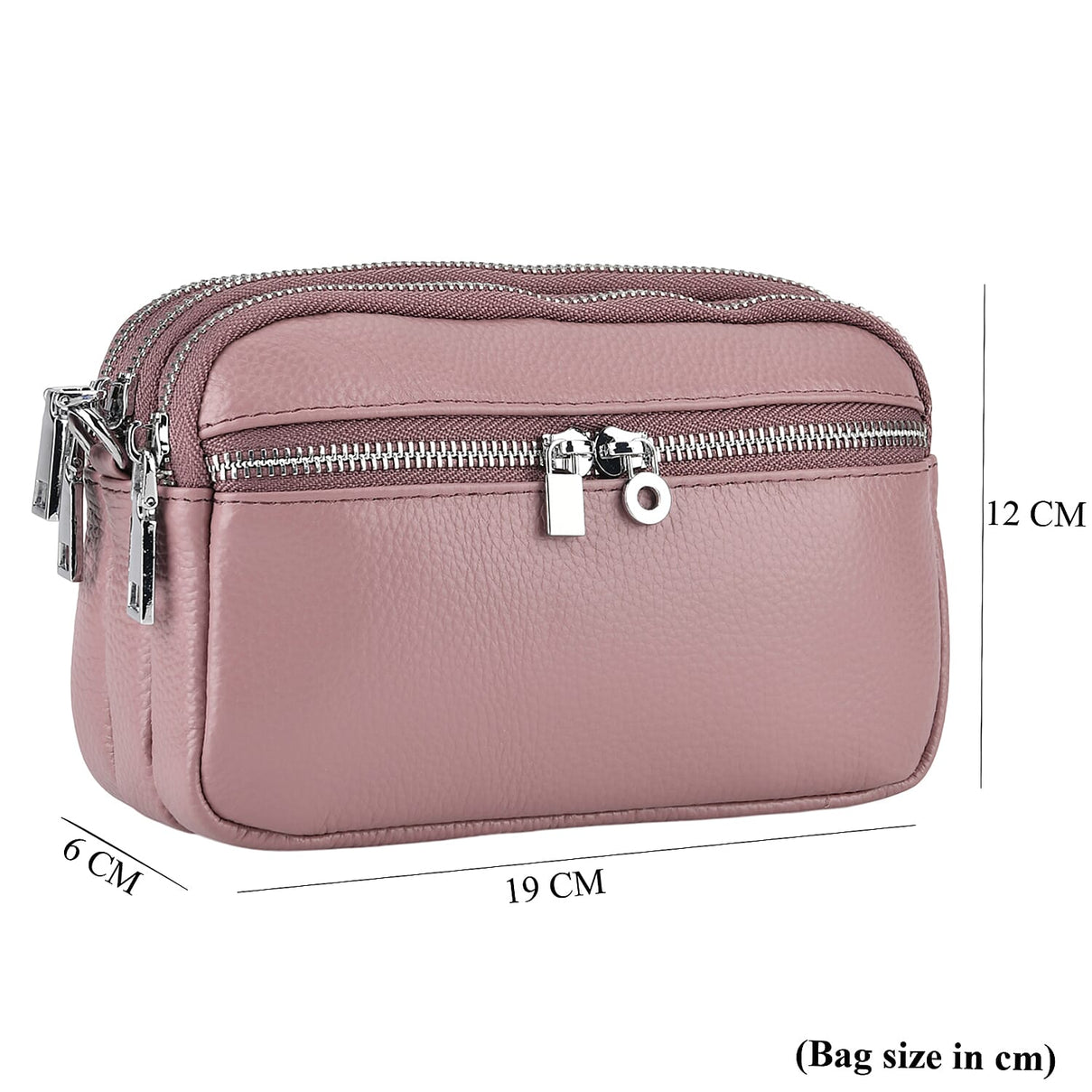 Genuine Leather Designer Minimalist Shoulder Bag - Dusty Pink 8411807 8