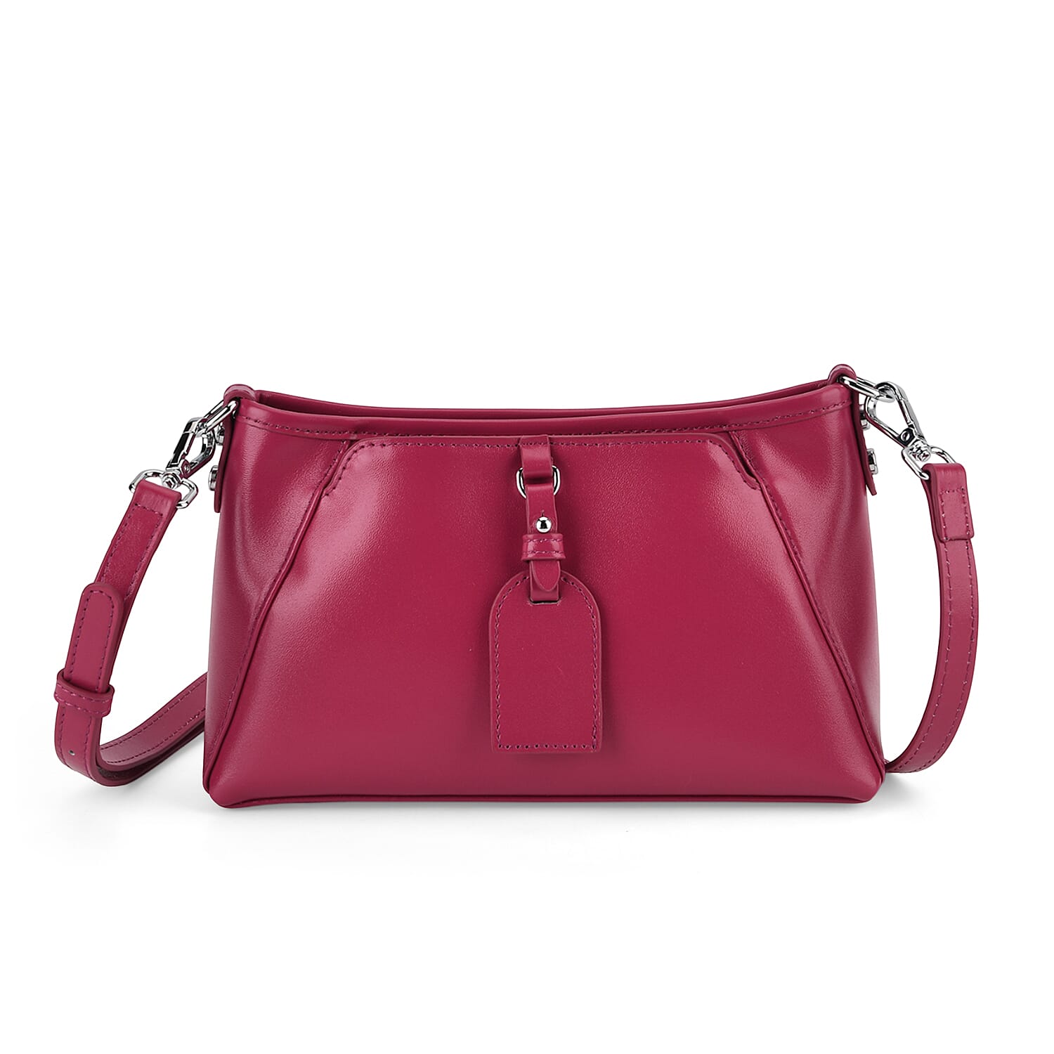 Limited Edition Designer Inspired - Premium Leather Shoulder Bag with Dual Interchangeable Straps - Fuchsia 8419391 0