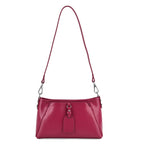 Limited Edition Designer Inspired - Premium Leather Shoulder Bag with Dual Interchangeable Straps - Fuchsia