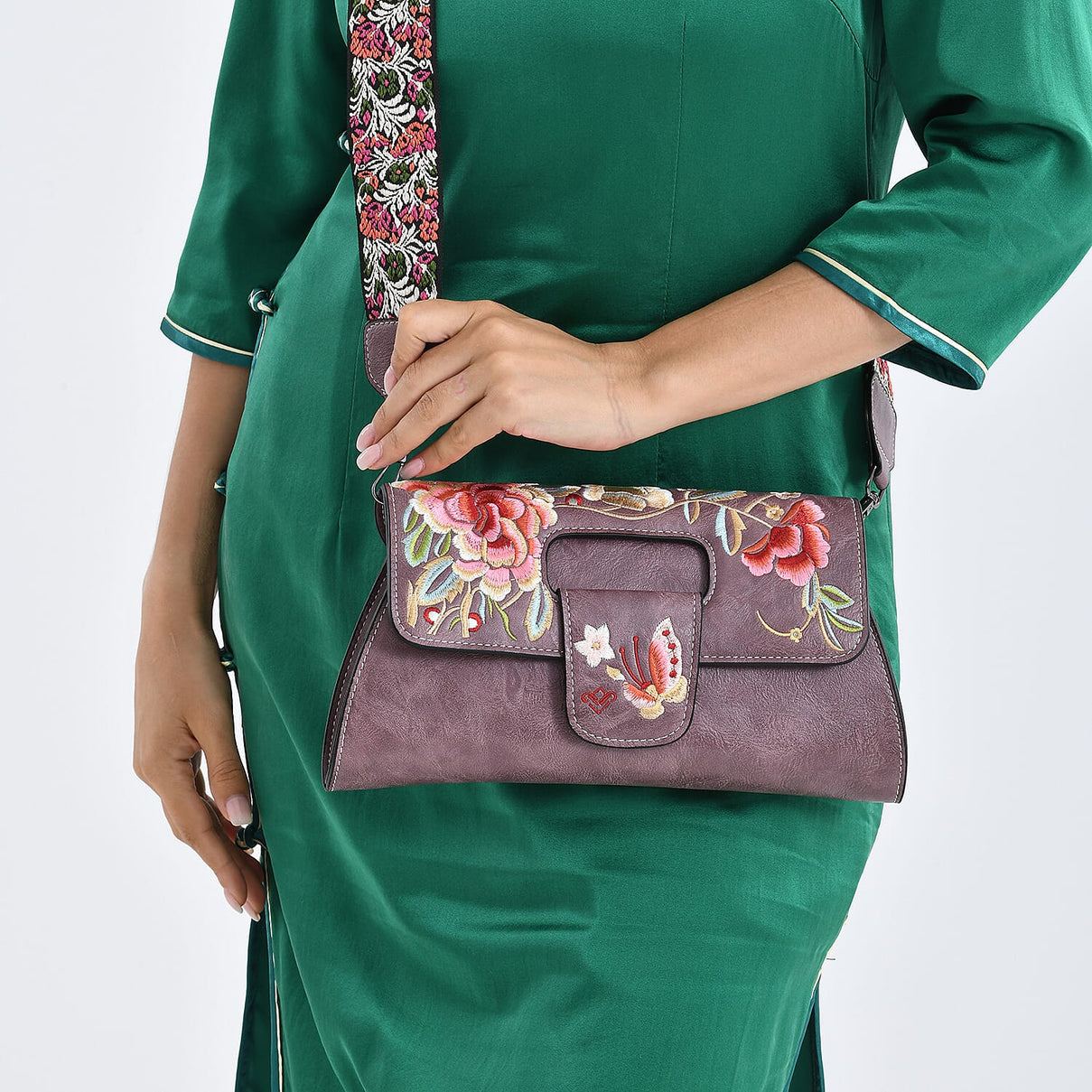 Floral Embroidered Crossbody Bag 8420425 4