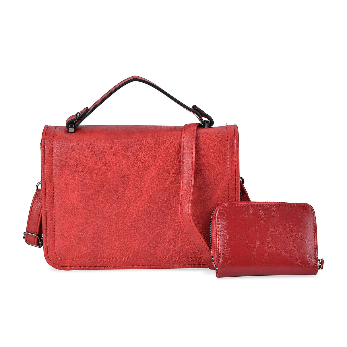Set of 2- Sling Crossbody Bag with Card Holder - Red 7761223 0
