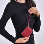 Set of 2- Sling Crossbody Bag with Card Holder - Red