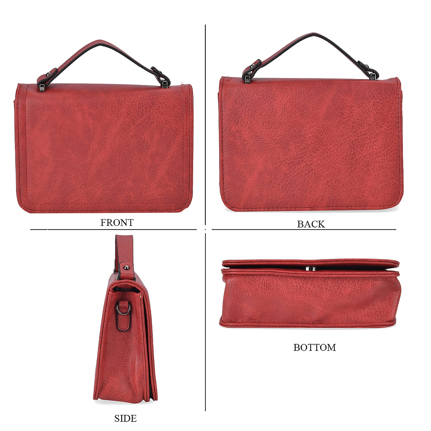 Set of 2- Sling Crossbody Bag with Card Holder - Red 7761223 4