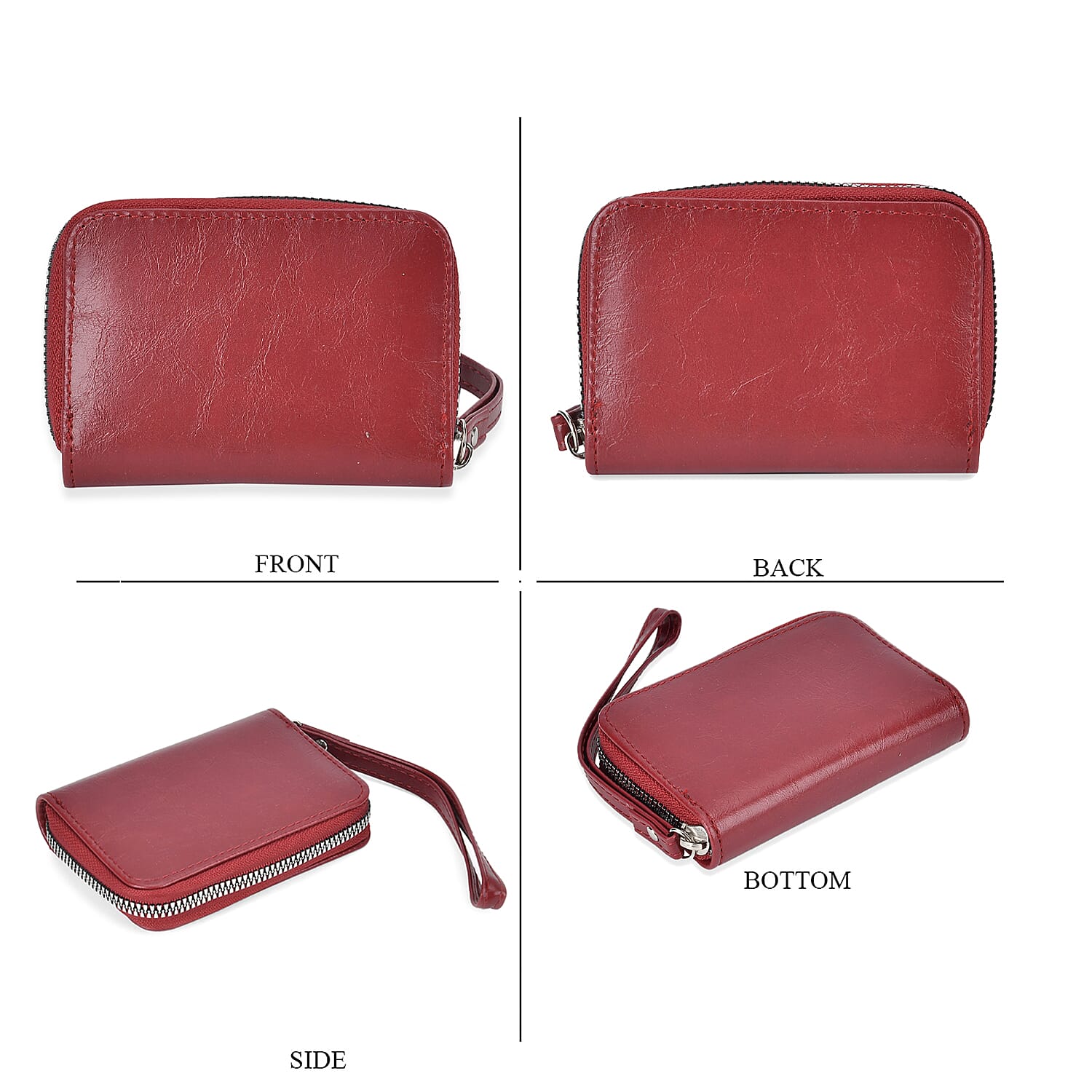 Set of 2- Sling Crossbody Bag with Card Holder - Red 7761223 6