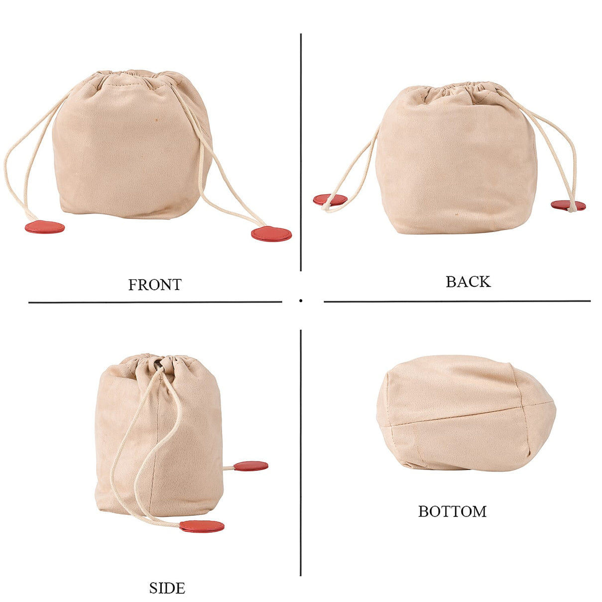 Designer Inspired Finest Italian Leather Bucket Bag with Internal Drawstring Pouch &amp; Shoulder Strap - Coral V32519034 9