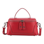 Milan Closeout- Full Grain 100% Genuine Leather Handbag -Red