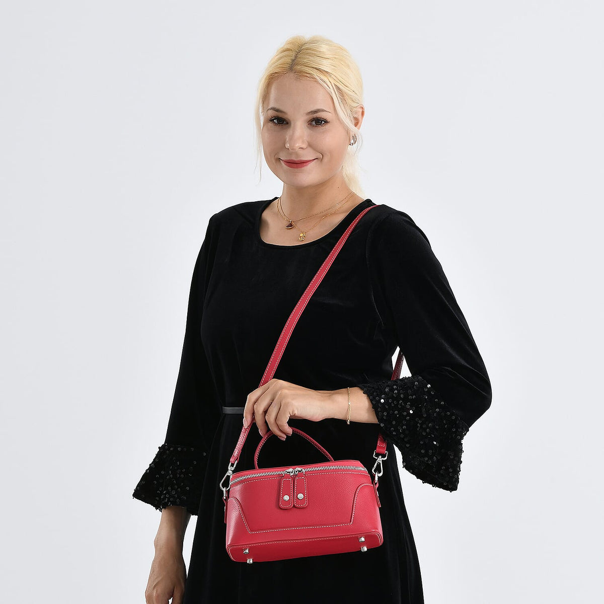 Milan Closeout- Full Grain 100% Genuine Leather Handbag V32614136 3