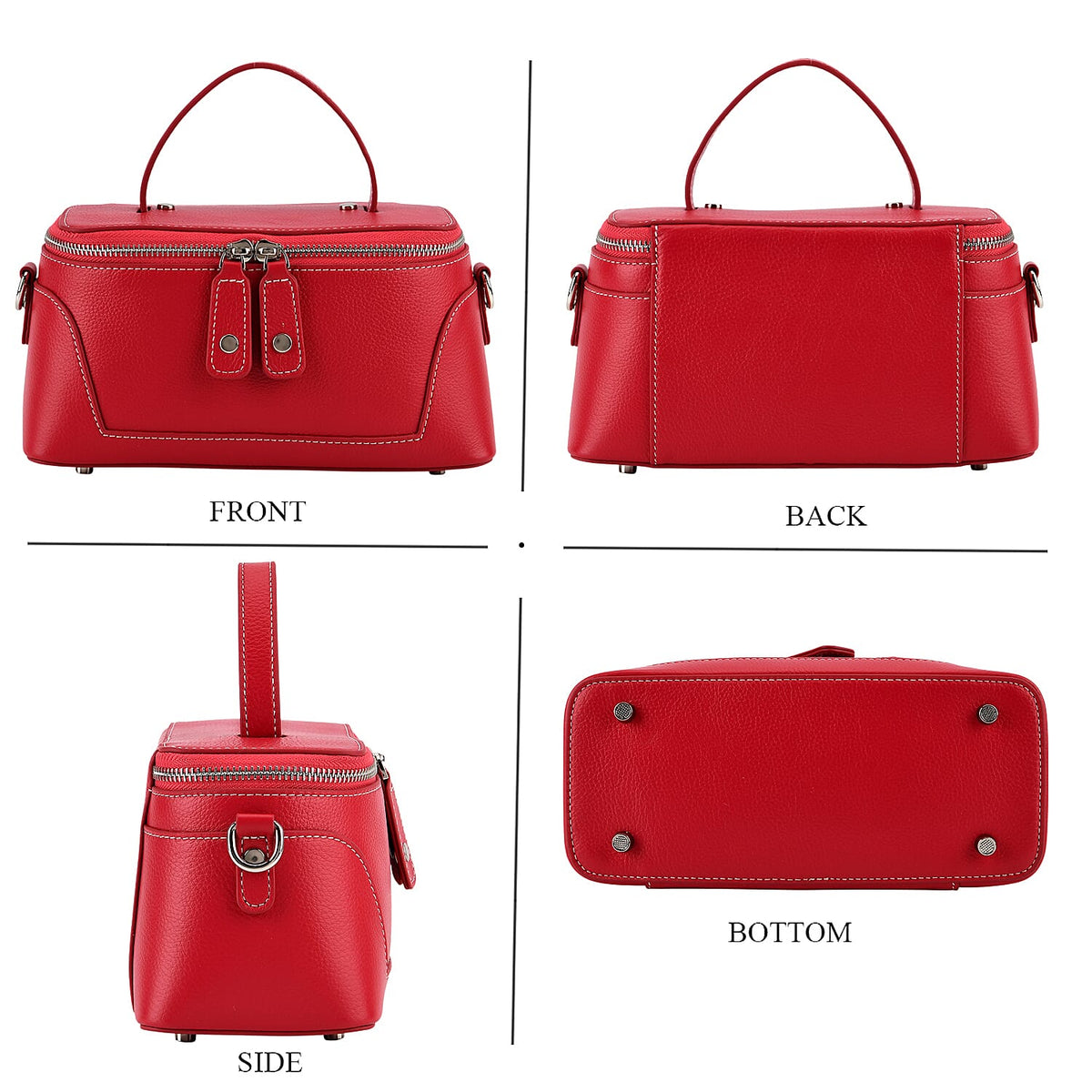 Milan Closeout- Full Grain 100% Genuine Leather Handbag V32614136 5