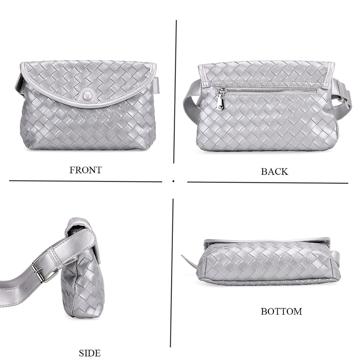 Textured Crossbody Handbag with Adjustable Strap 8044006 4