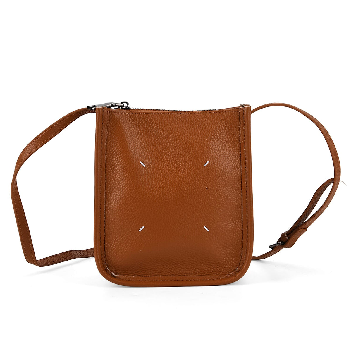 Genuine Leather Crossbody Bag - Tan V32515499 0