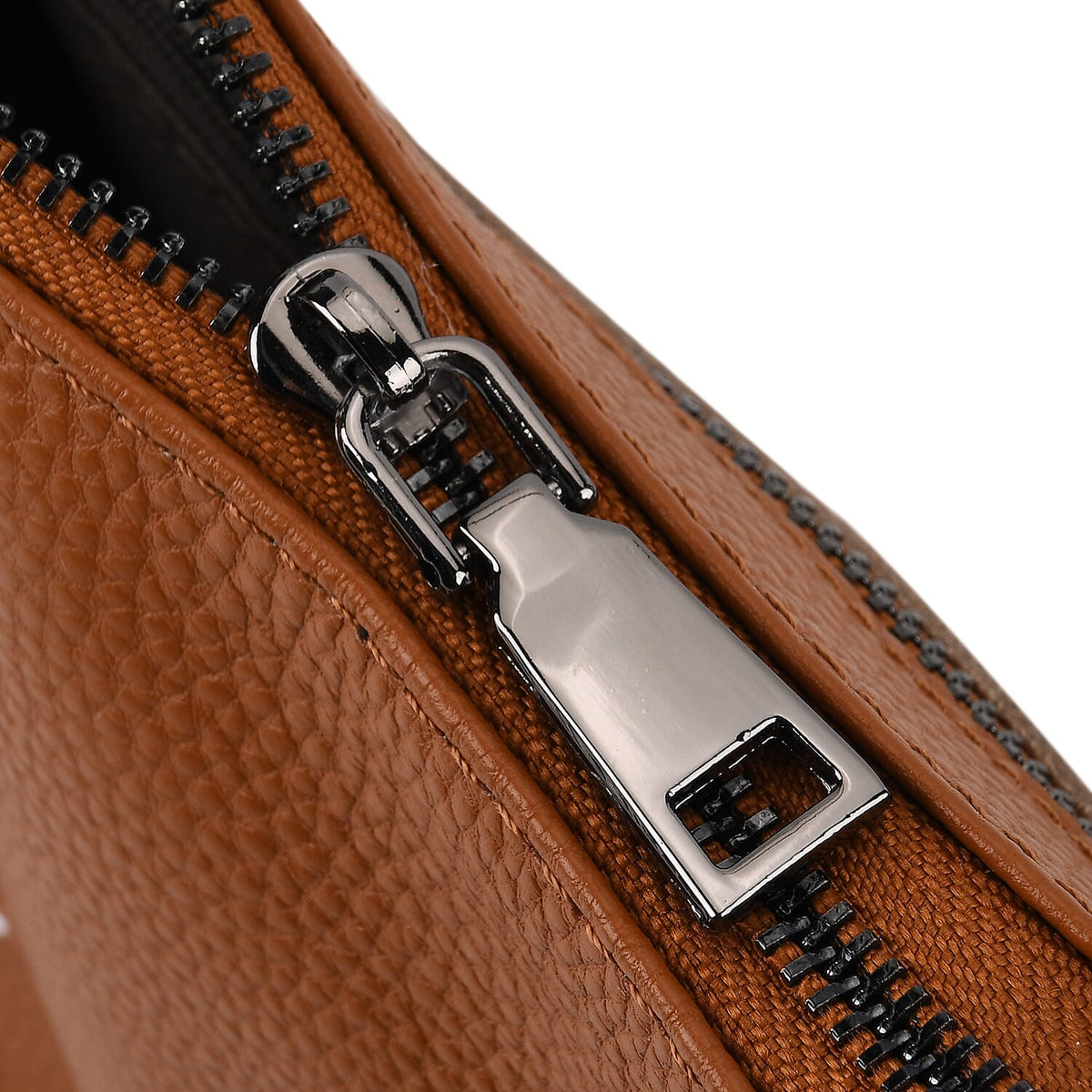 Genuine Leather Crossbody Bag - Tan V32515499 7