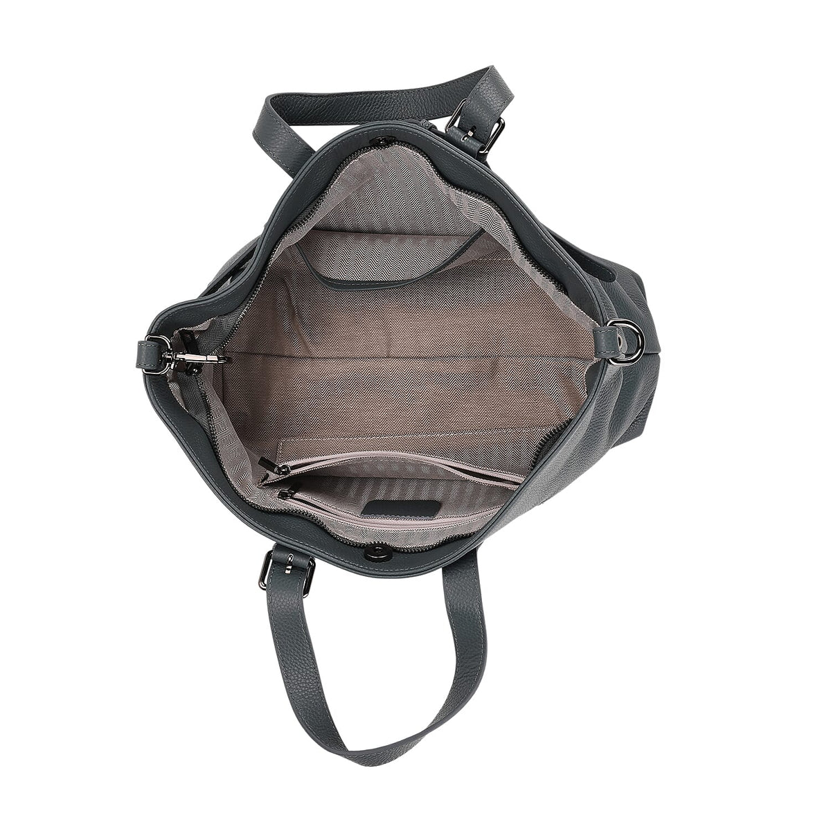 Autumn/Winter Collection - Genuine Leather Belt-detail Crossbody Bag with Detachable Shoulder Strap - Cornflower 8158445 6