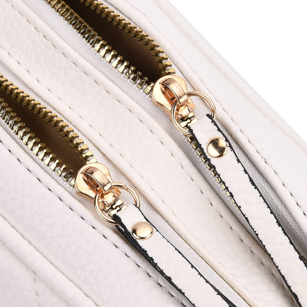 Stylish Quilted Crossbody Bag with Patterned Strap - White 8045347 6