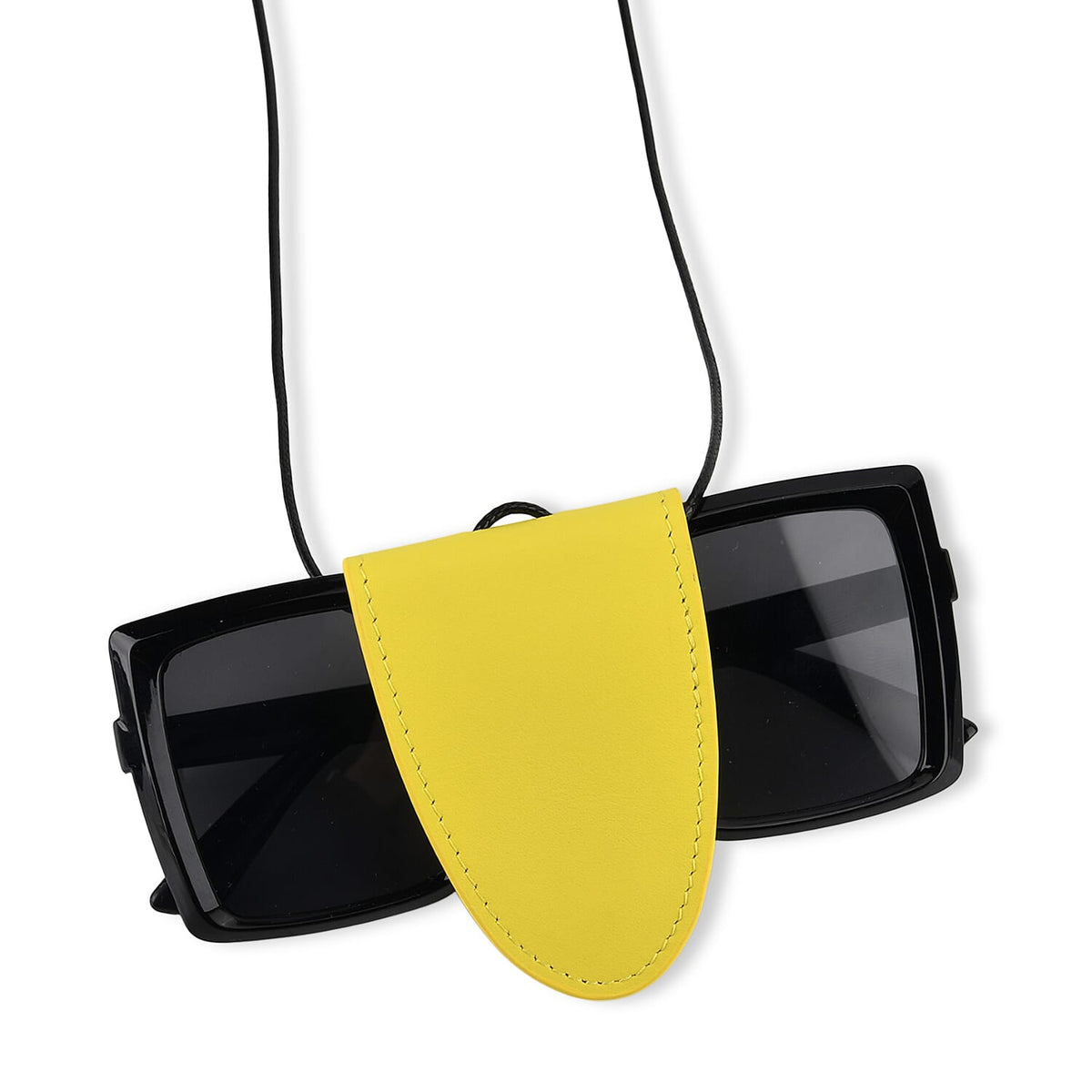 Genuine Leather Magnetic Sunglass Holder Strap - Yellow V32514178 0