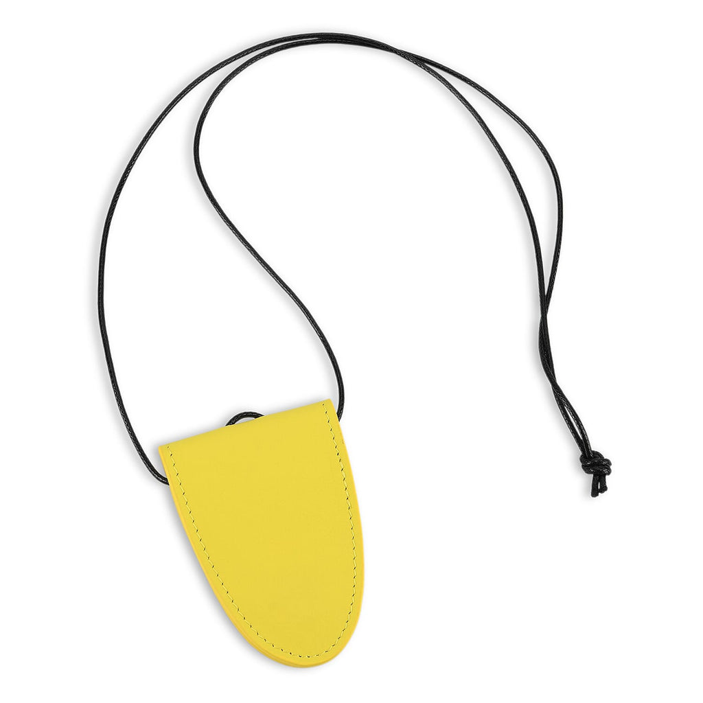 Genuine Leather Magnetic Sunglass Holder Strap - Yellow