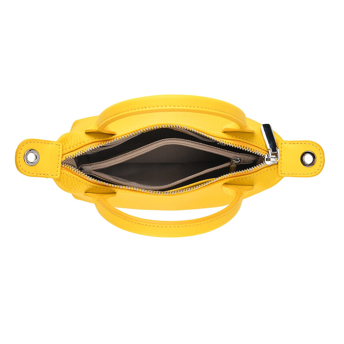 Designer Inspired Genuine Leather Mini Crossbody Bag Wth Top Handle (Size - One Size) - Yellow V32636457 6