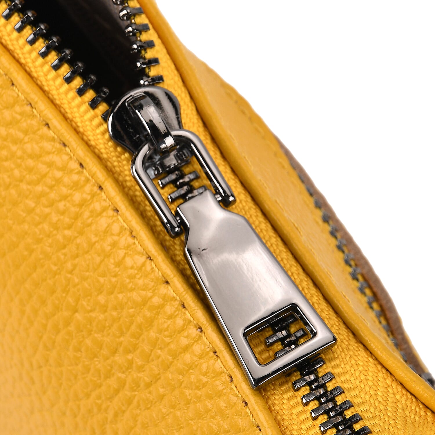 Genuine Leather Crossbody Bag - Yellow V32513548 7