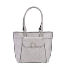 Elegant Tote Bag with Handle Drop - Light Grey