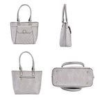 Elegant Tote Bag with Handle Drop - Light Grey