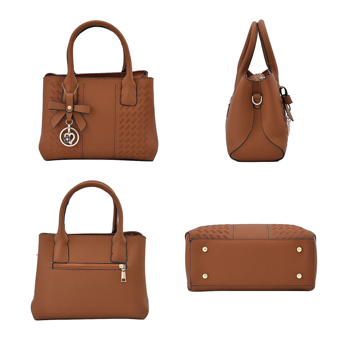 Crossbody Convertible Bag with Detachable Long Strap - Tan 7263763 4