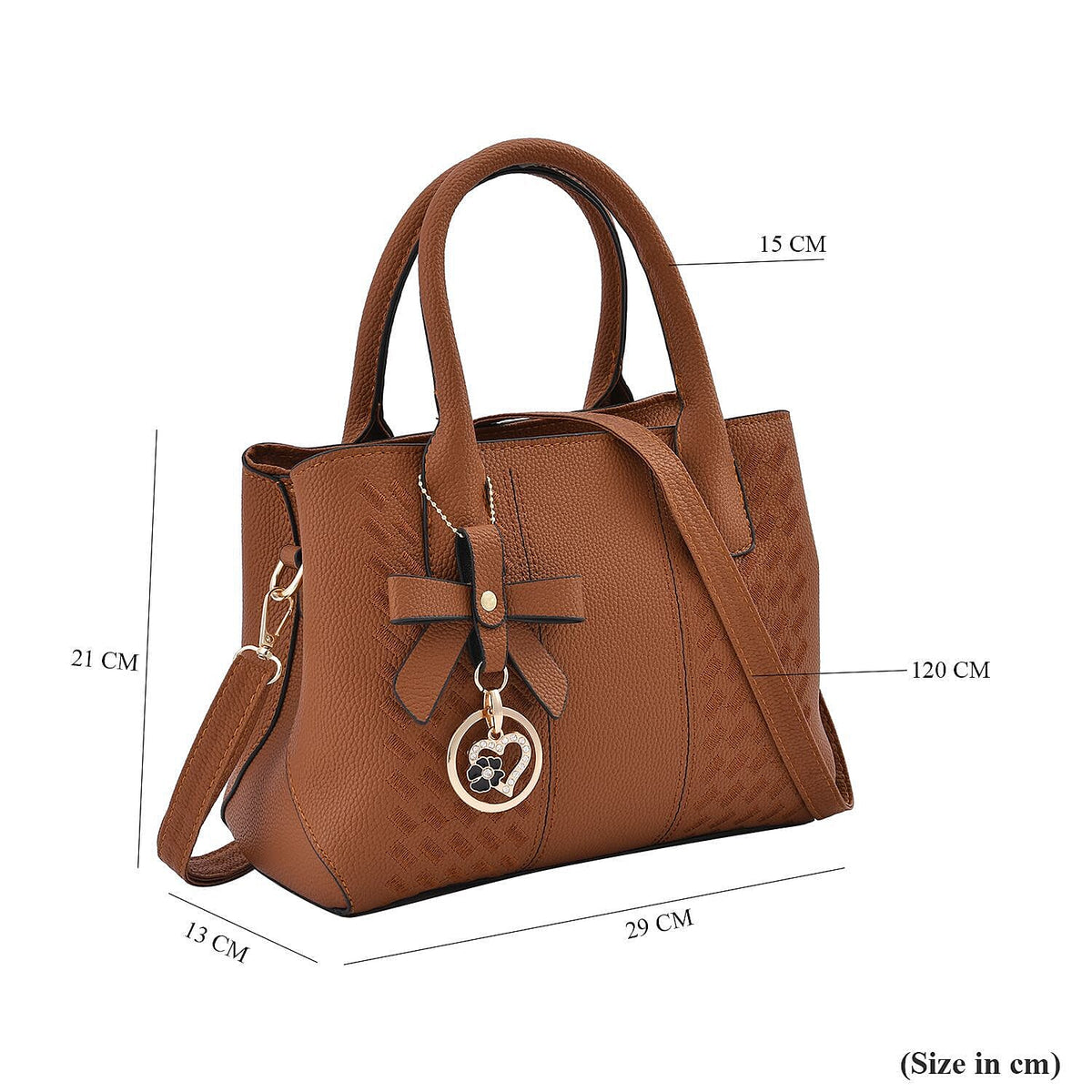 Crossbody Convertible Bag with Detachable Long Strap - Tan 7263763 7