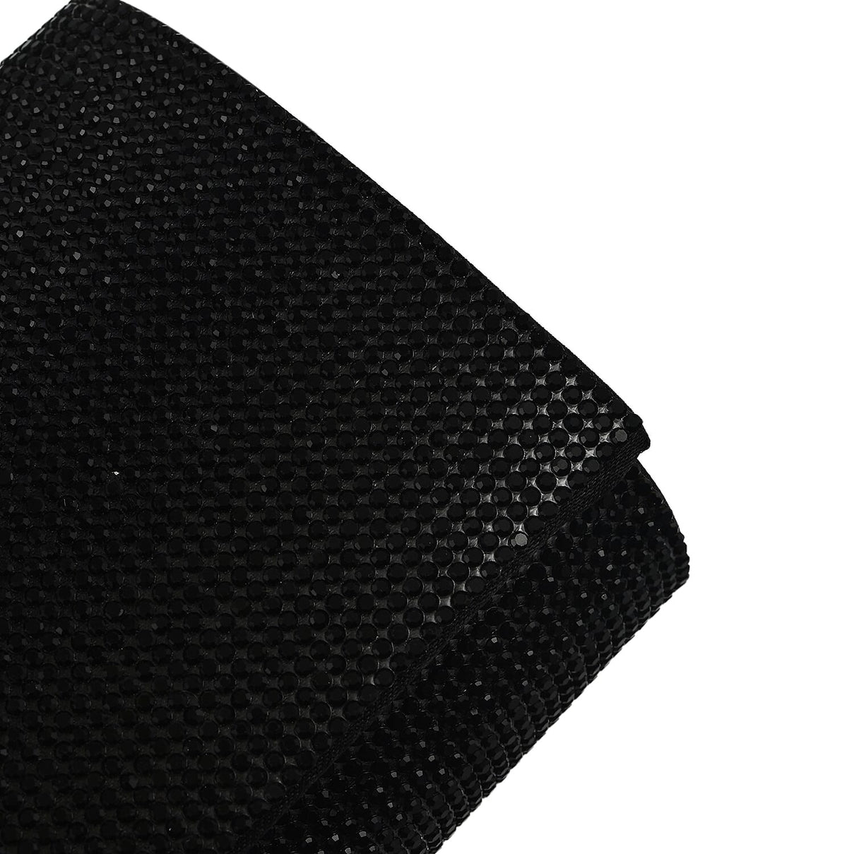 Crystal Clutch Bag with Exterior Pocket - Shoulder Strap - Black 7555536 3