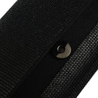 Crystal Clutch Bag with Exterior Pocket - Shoulder Strap - Black