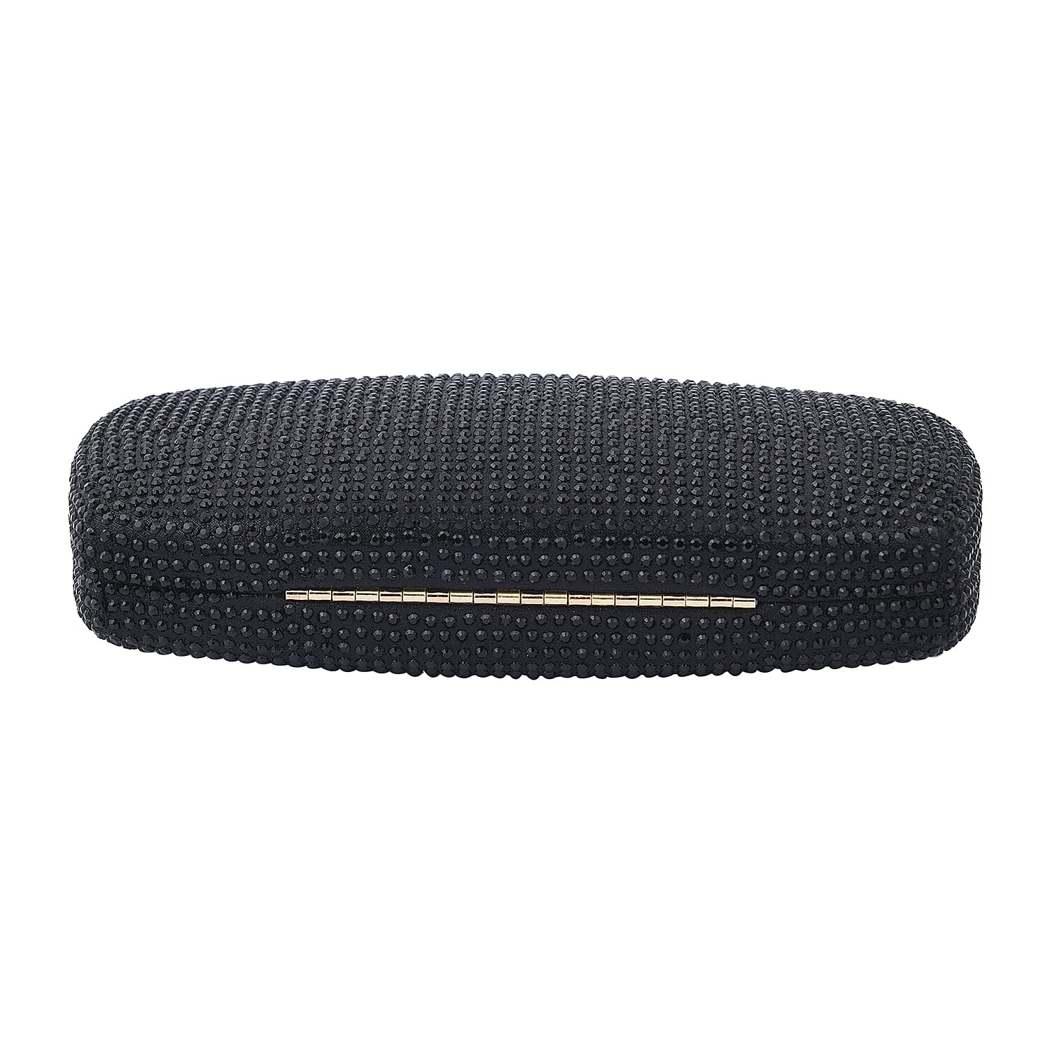 Crystal Decorative Clutch Bag with Long Chain Strap (Size 18x11x3Cm) - Black 7597598 3