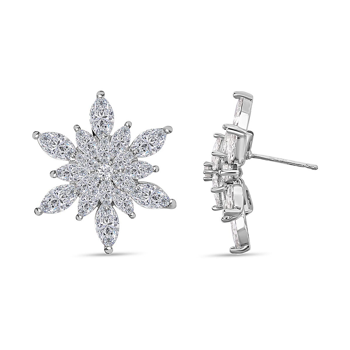 Designer Close Out - Crystal Snowflake Earrings 7326459 0