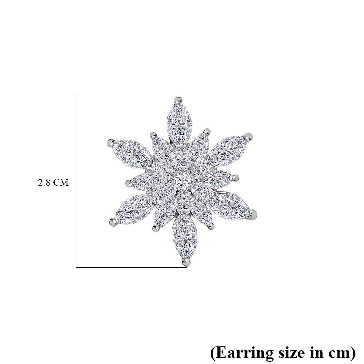 Designer Close Out - Crystal Snowflake Earrings 7326459 4