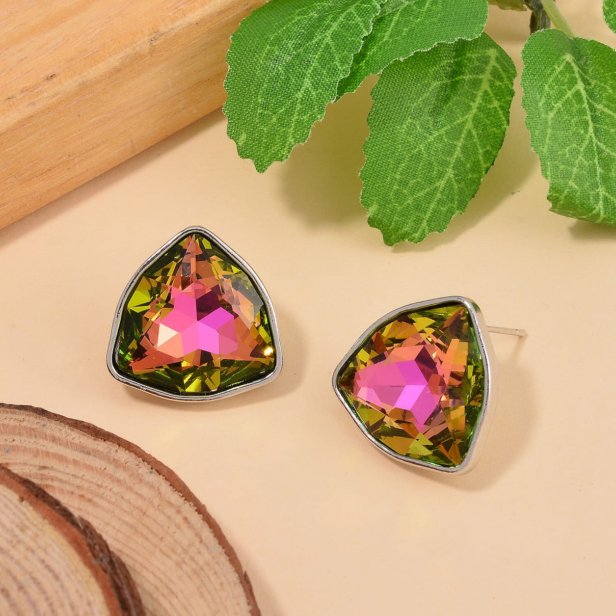 Austrian Crystal Triangle Stud Earrings 7713509 1