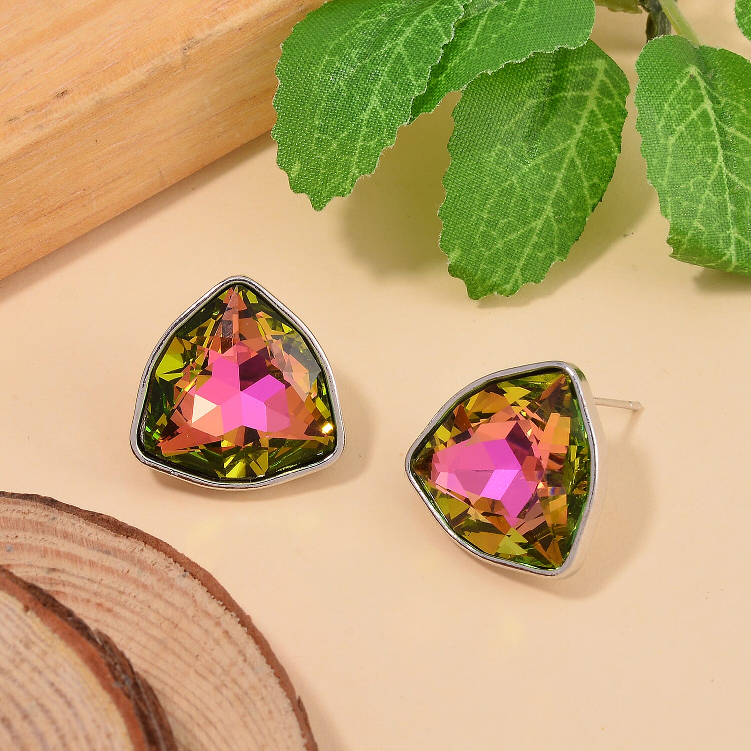 Austrian Crystal Triangle Stud Earrings 7713509 1