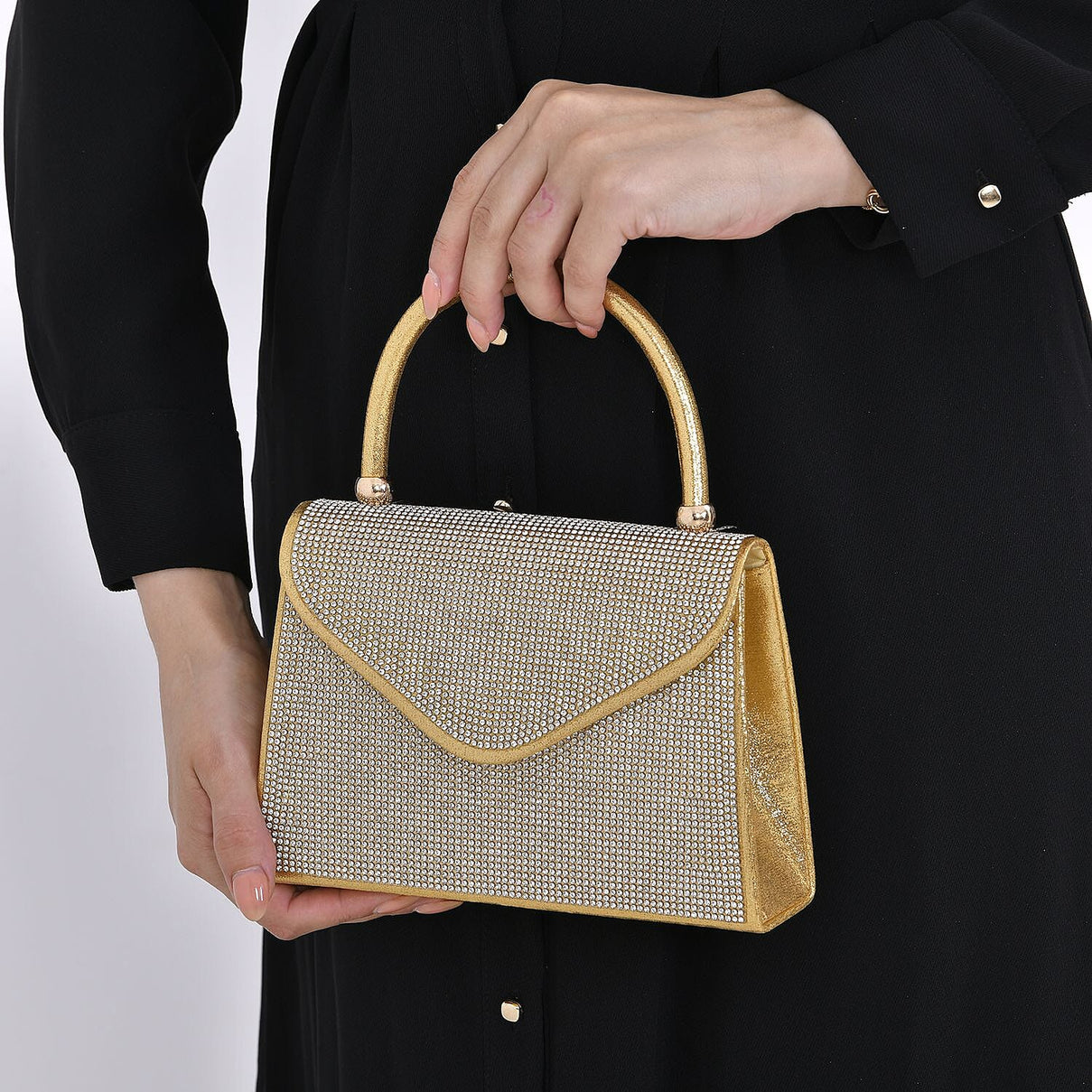 Crystal Embellished Handheld Bag with Sling Strap 7848406 3