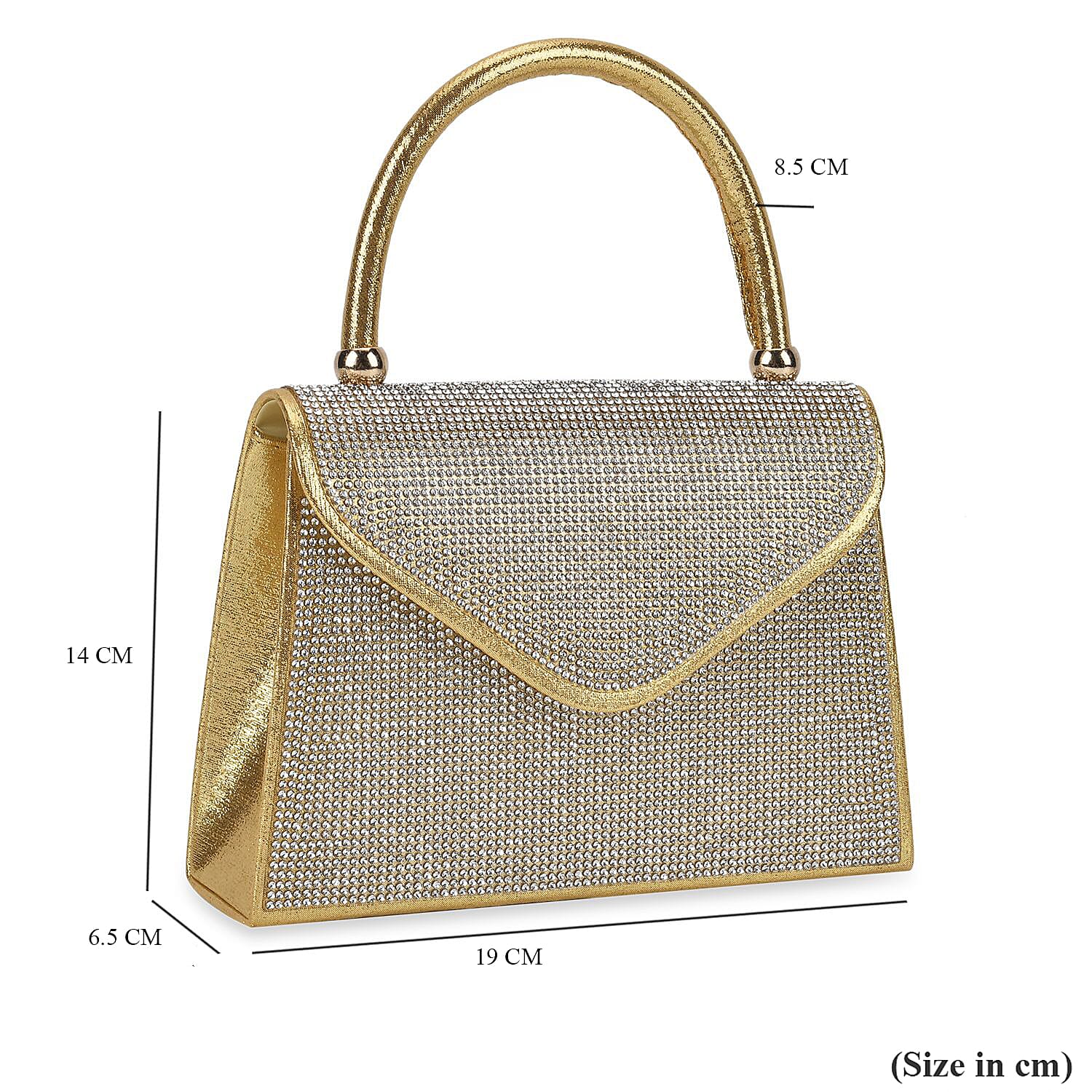 Crystal Embellished Handheld Bag with Sling Strap 7848406 6