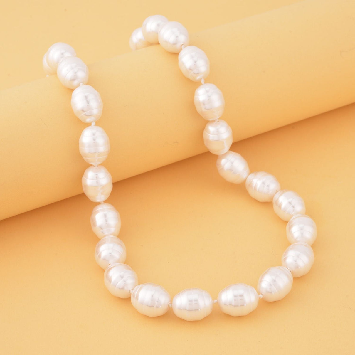Canton Fair Closeout- White Shell Faceted Pearl 16X13mm  Necklace (Size - 20) 6980822 2
