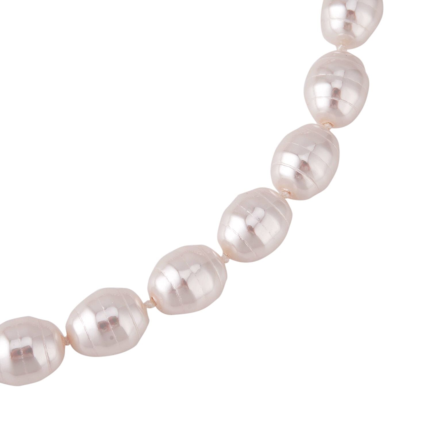Canton Fair Closeout- White Shell Faceted Pearl 16X13mm  Necklace (Size - 20) 6980822 3