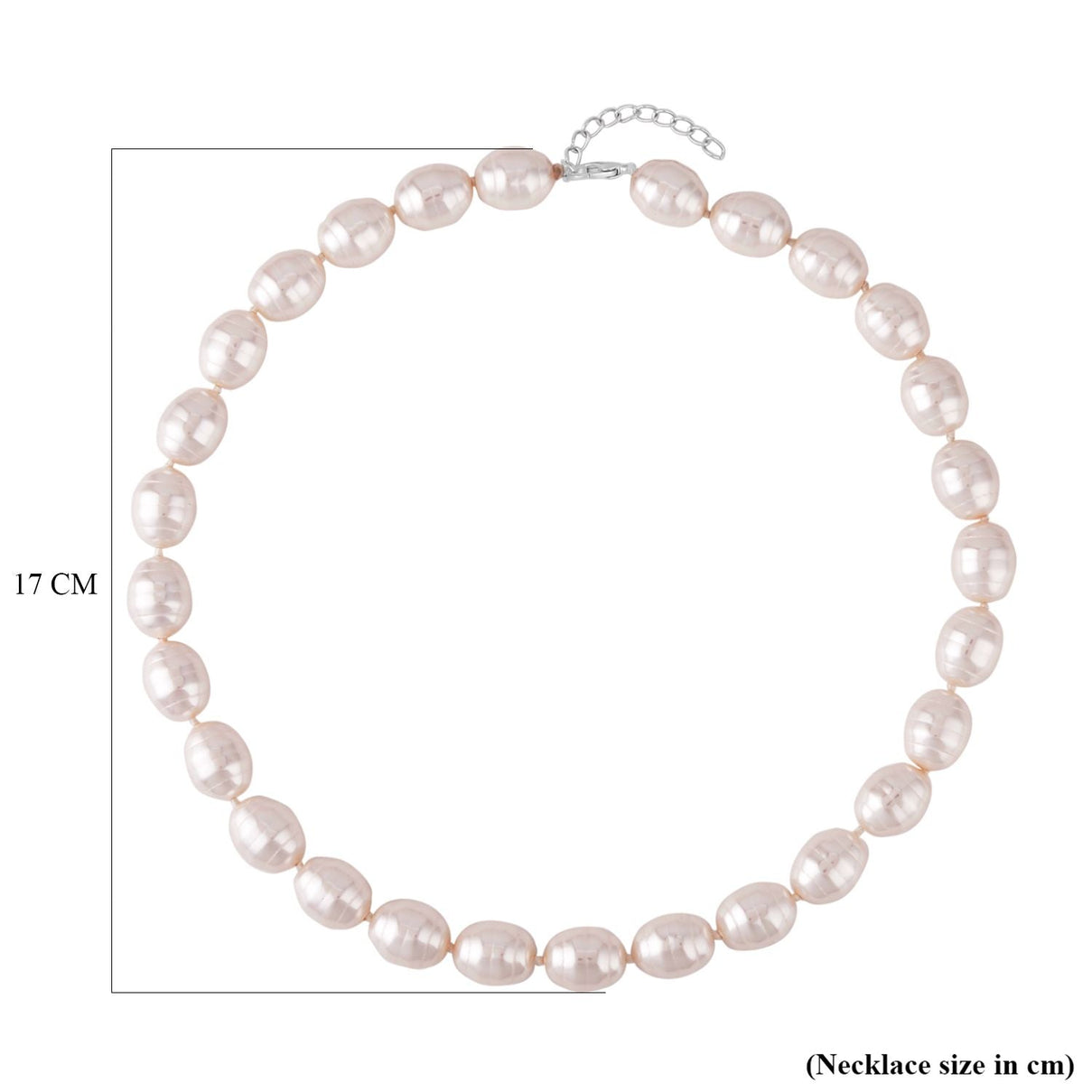 Canton Fair Closeout- White Shell Faceted Pearl 16X13mm  Necklace (Size - 20) 6980822 5