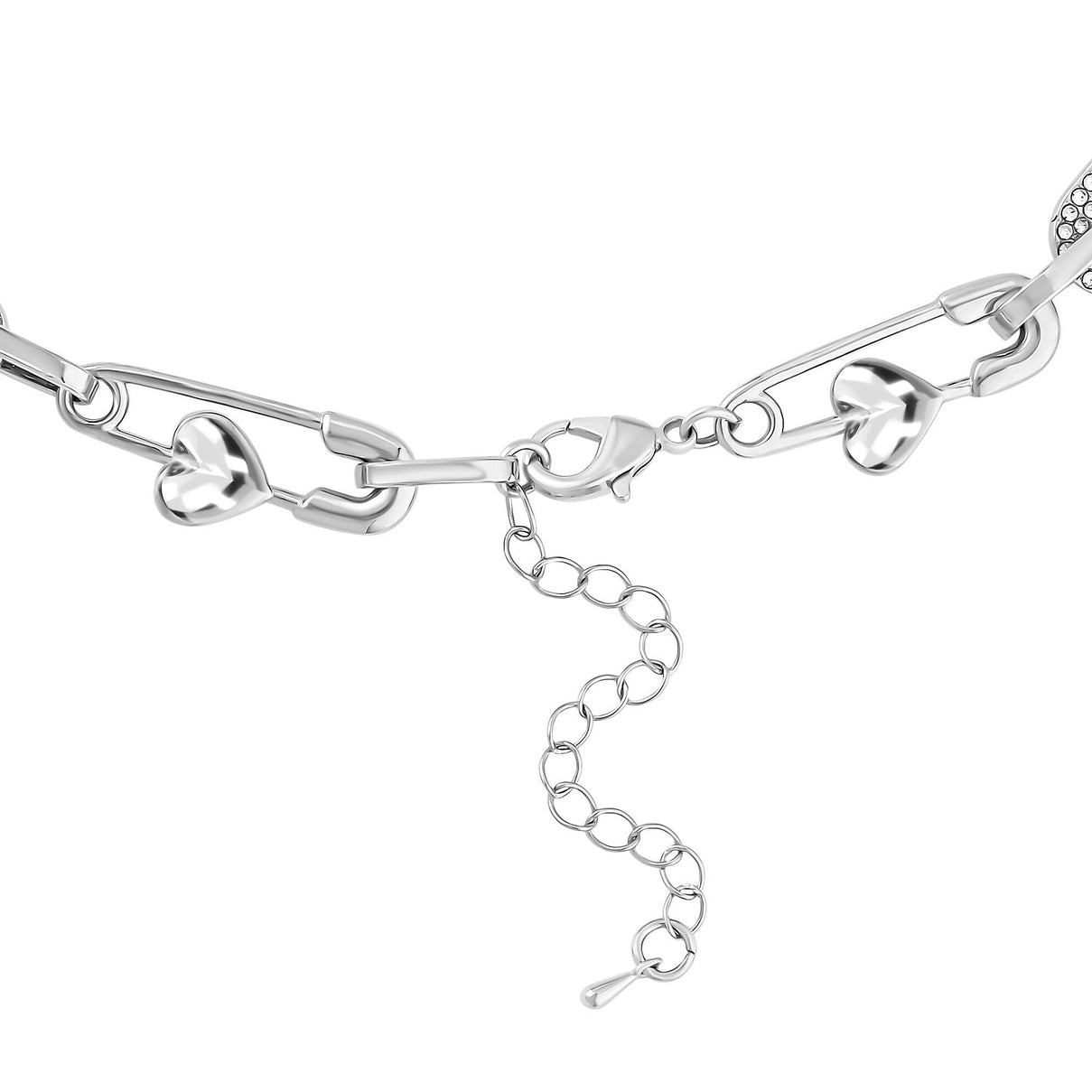 White Austrian Crystal Necklace (Size - 20 Inch with Extender) in Silver Tone 7326504 2
