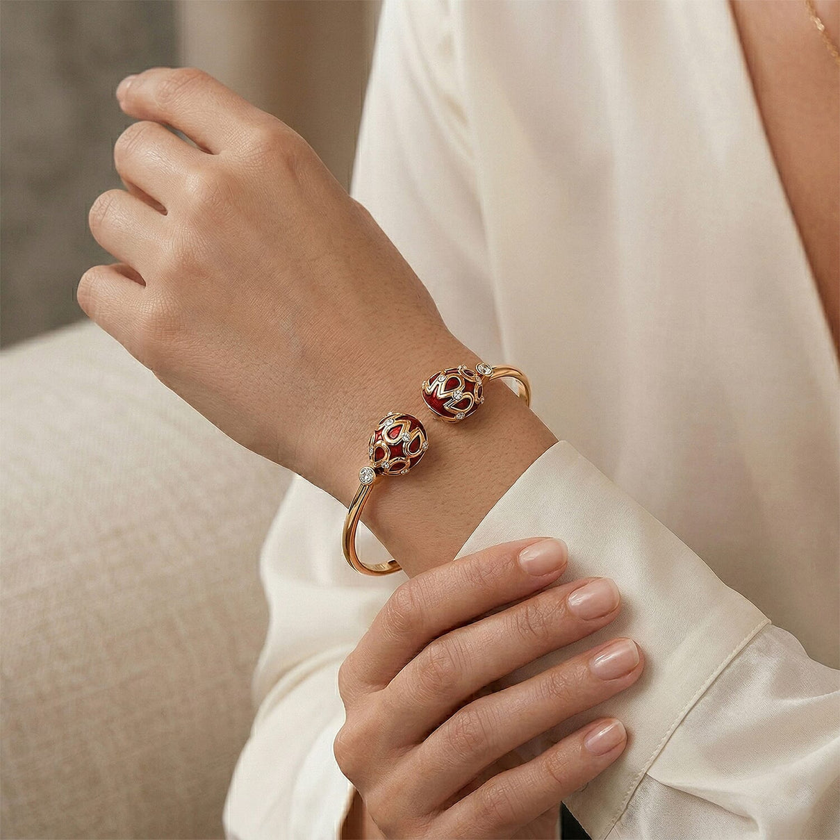 Designer Inspired- Enamelled Bangle (Size 7.5 Inch) 8538791 2
