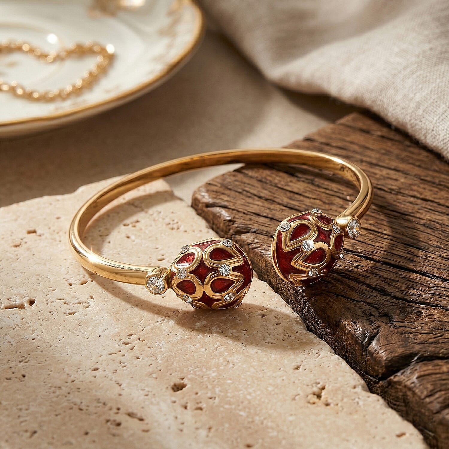 Designer Inspired- Enamelled Bangle (Size 7.5 Inch) 8538791 3