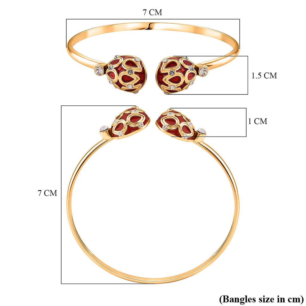 Designer Inspired- Enamled Bangle (Size 7.5 Inch)