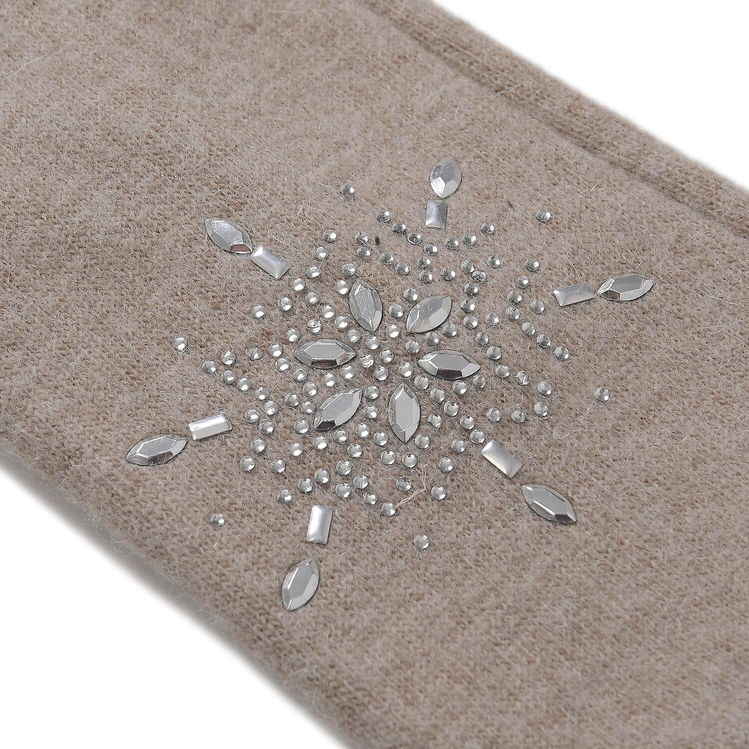 Crystal Snowflake Beanie and Gloves Set â€“ Off White 7850691 21