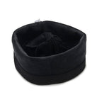 2 Piece Cashmere Set- Crystal Pattern Hat and Gloves - Black