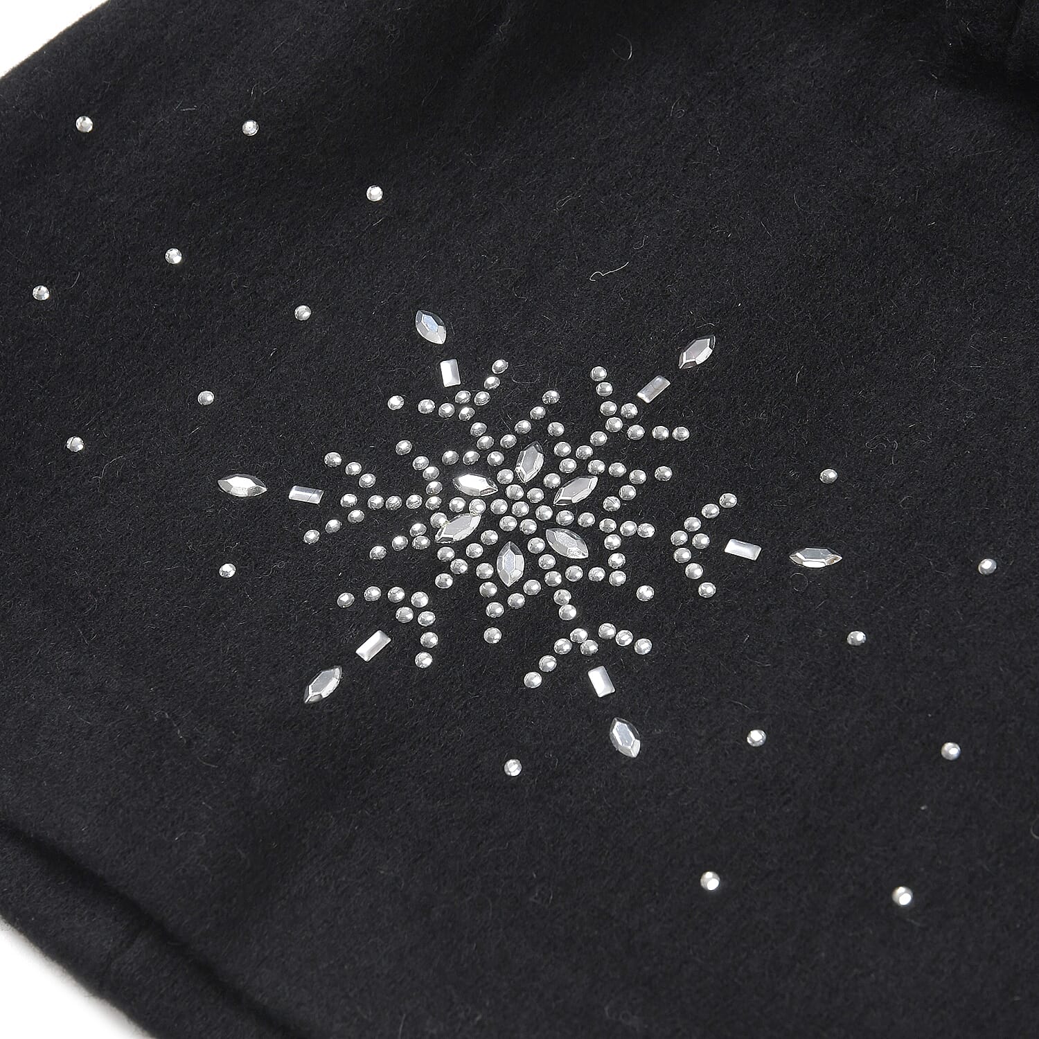 Crystal Snowflake Beanie and Gloves Set â€“ Black 7850687 18