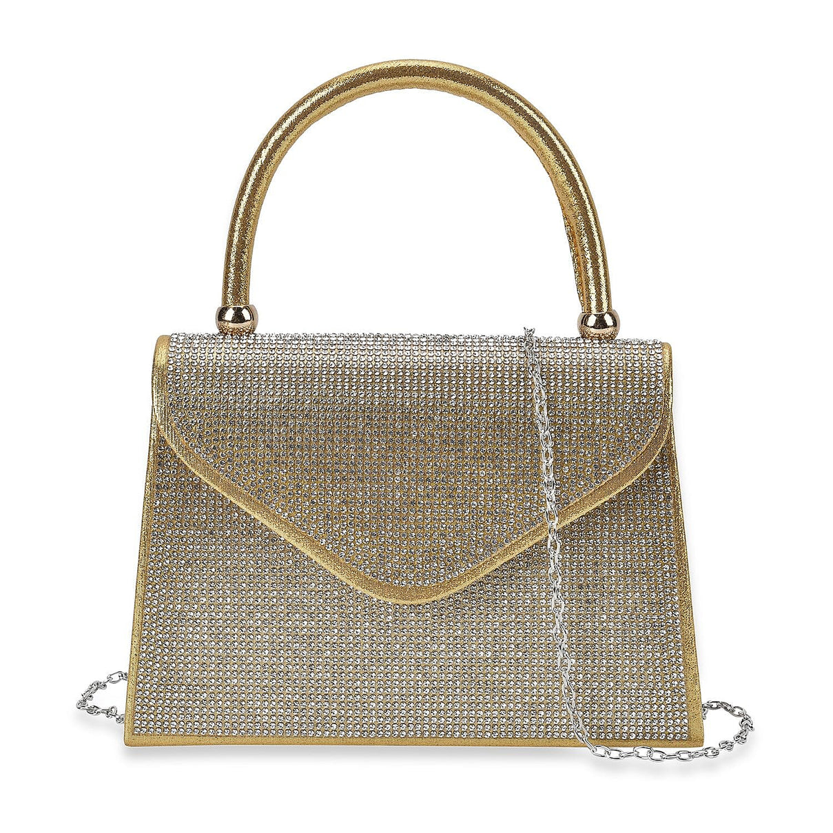 Crystal Embellished Handheld Bag with Sling Strap 7848406 7