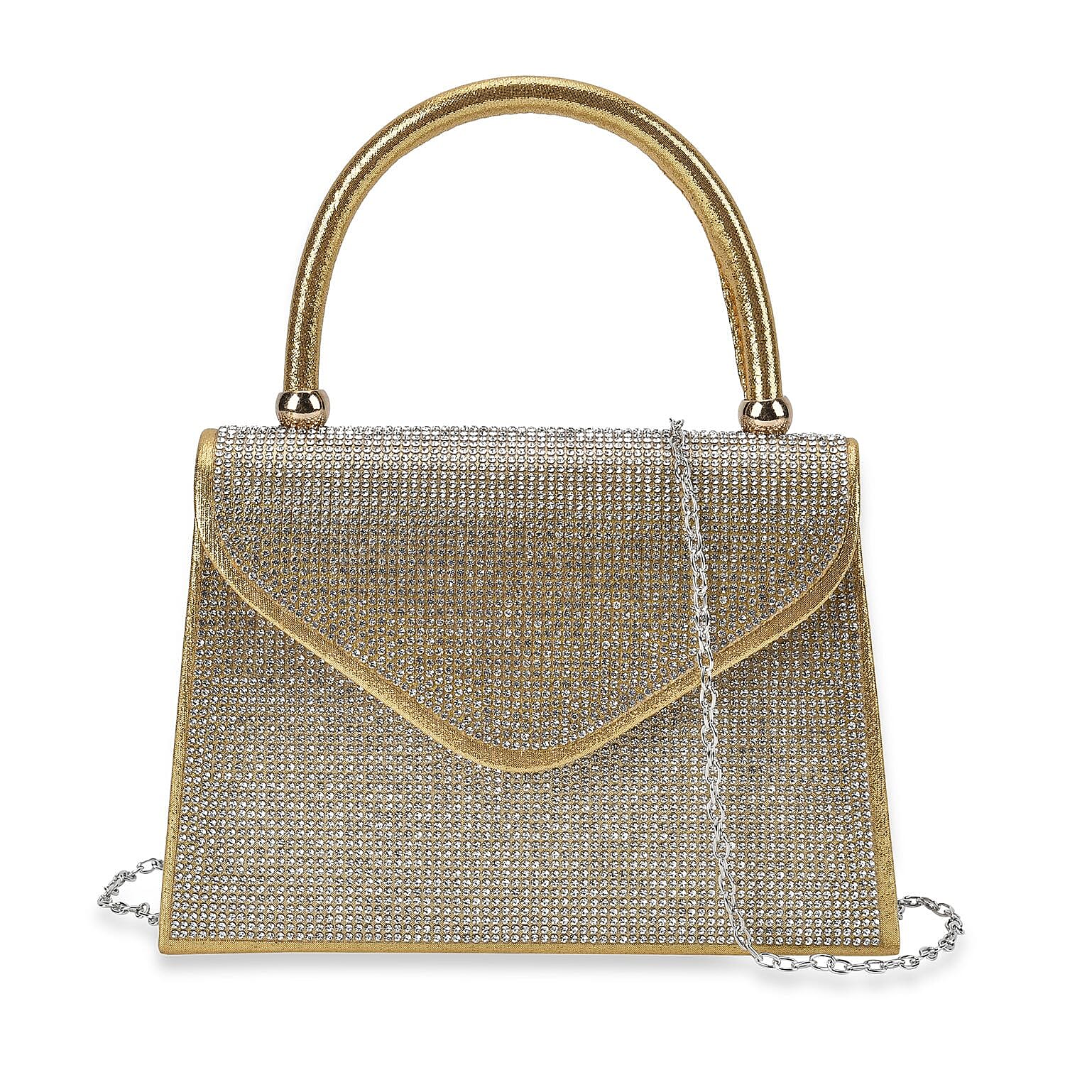 Crystal Embellished Handheld Bag with Sling Strap 7848406 7