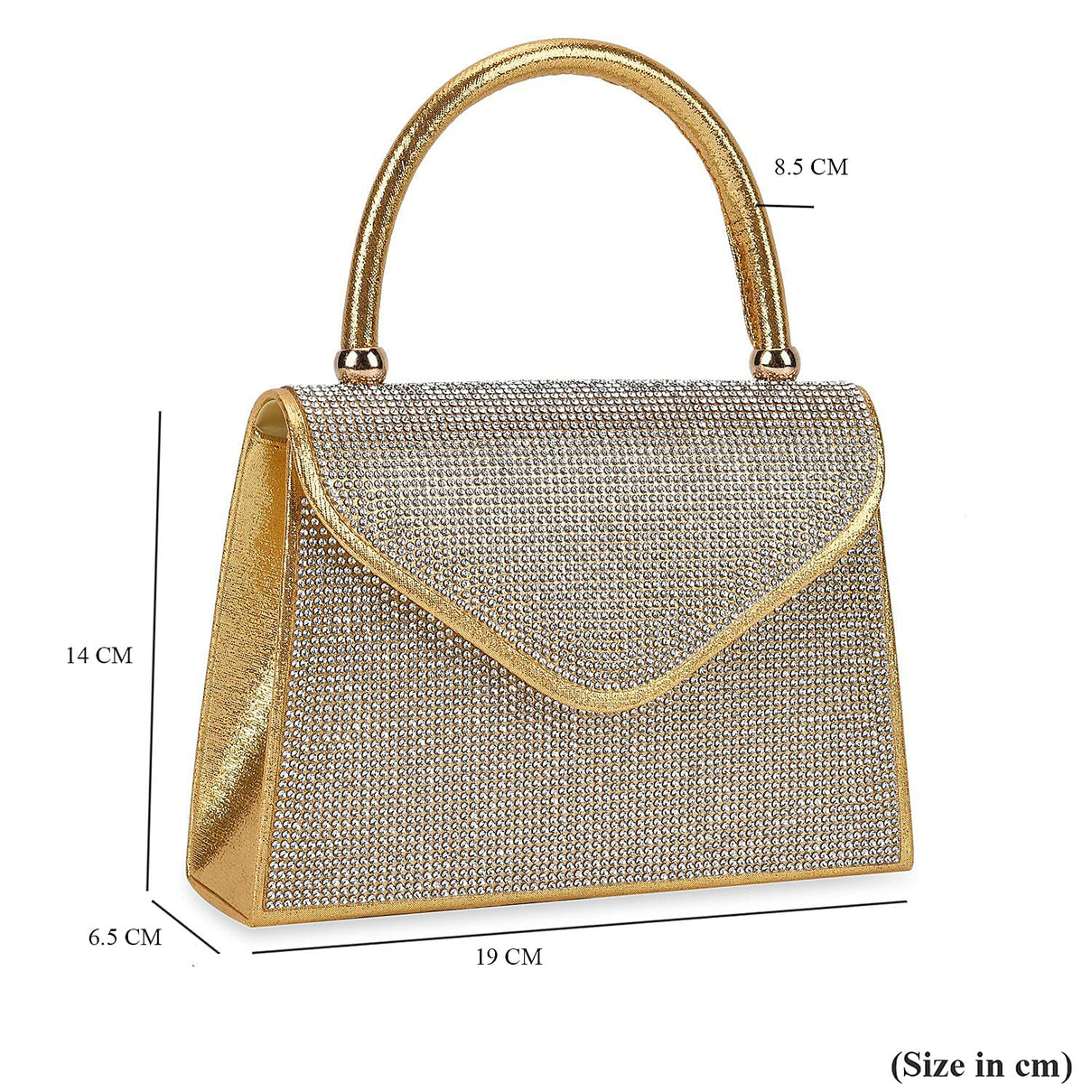Crystal Embellished Handheld Bag with Sling Strap 7848406 12
