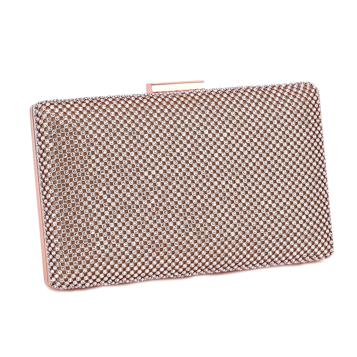Women's Crystal Evening Accessory Set â€“ Rhinestone Clutch Bag with Bracelet and Dangling Earrings V32637840 4